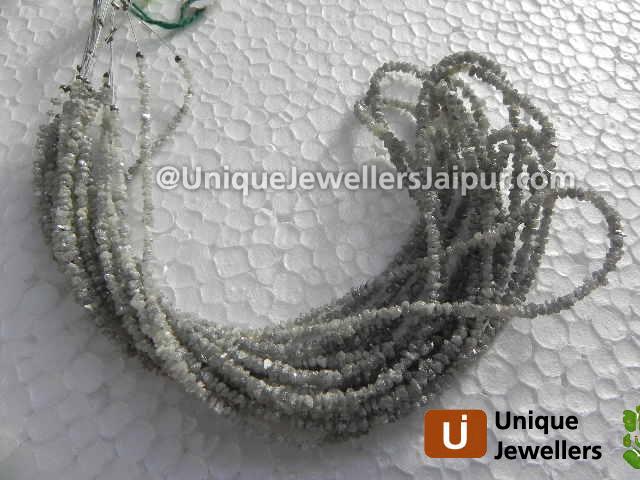 Grey Diamond Uncut Chips Beads